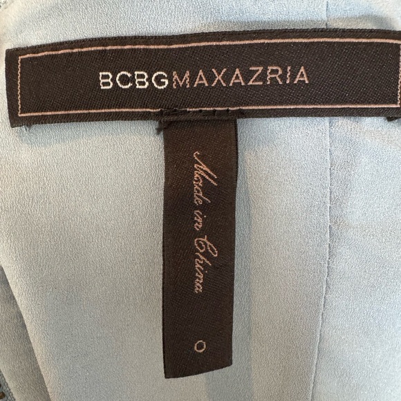 BCBGMAXAZRIA MACIE Cutout Bodycon Sheath Dress Sz 0 Light Parisian Blue - Picture 8 of 9